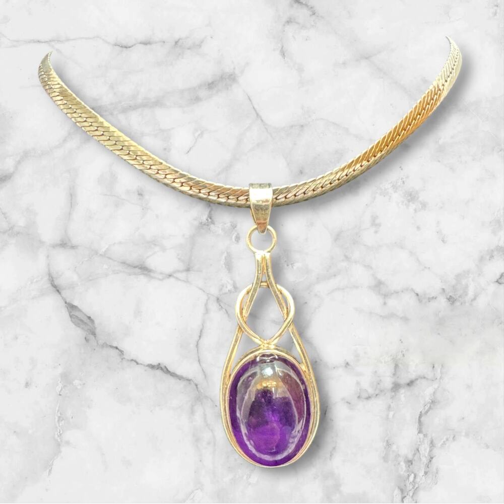 Sterling‎ Silver Amethyst Pendant